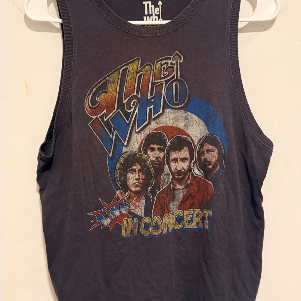 Black Graphic Tank Top - Band Logo Concert Tee